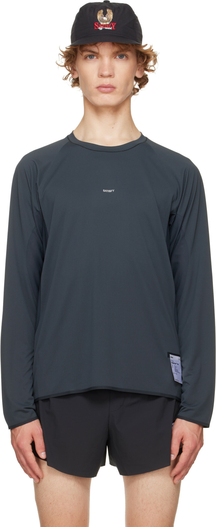 Satisfy Black AuraLite UV Long Running T‑shirt