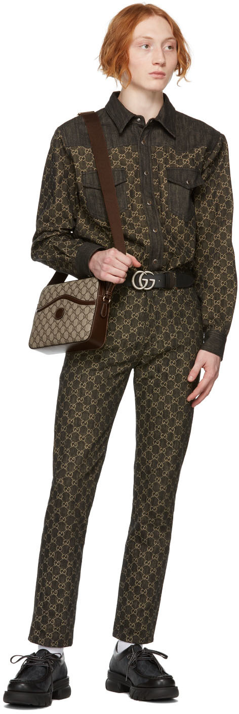 Gucci Reversible Black & Brown Wide GG Marmont Belt Gucci Gucci Reversible Black & Brown Wide GG Marmont Belt Gucci