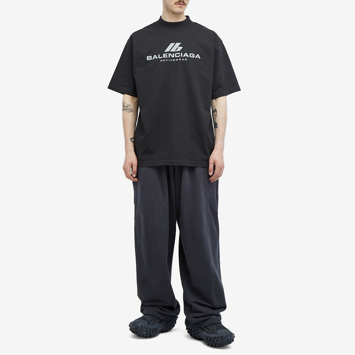 Balenciaga Men's Baggy Sweatpants in Faded Black