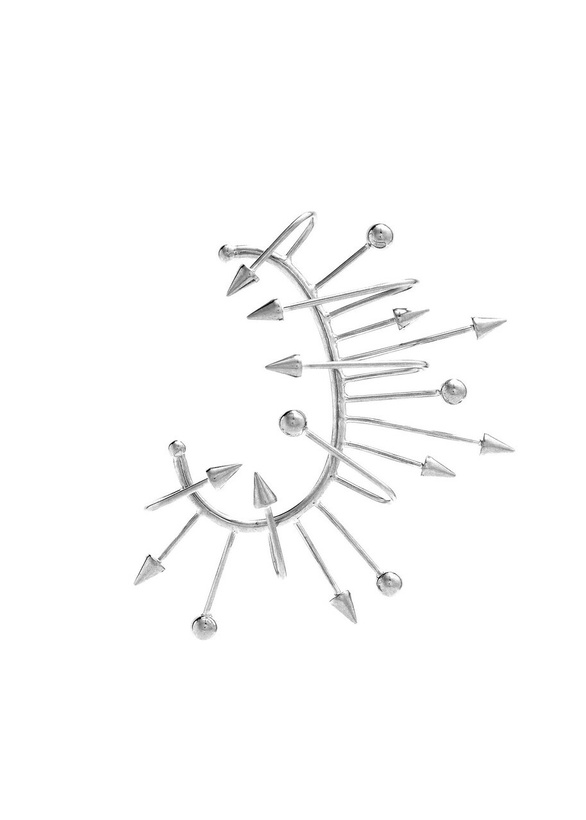 Photo: Jean Paul Gaultier The Spike ear Cuff - Silver - One Size