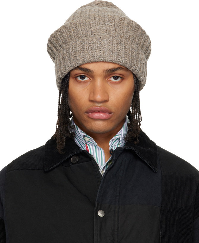 Photo: Maison Margiela Taupe Rib-Knit Beanie