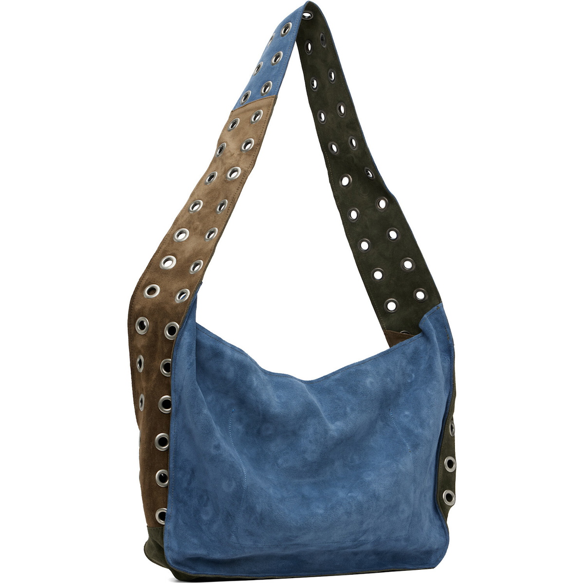 SC103 Khaki & Blue Record Messenger Bag