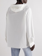Raf Simons - Oversized Printed Cotton-Poplin Hoodie - White