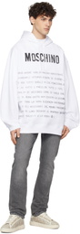Moschino White Message Hoodie