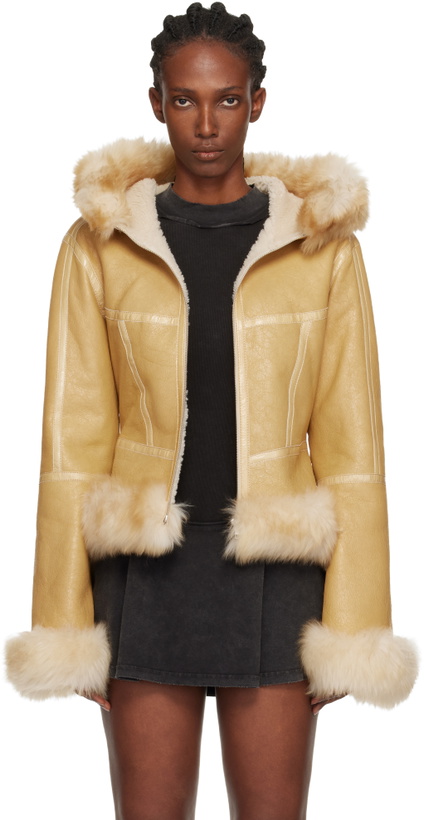Photo: KNWLS Yellow Koko Shearling Jacket