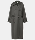 The Row Eric silk trench coat