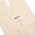 RoToTo Organic Cotton Slub Crew Sock in Ecru