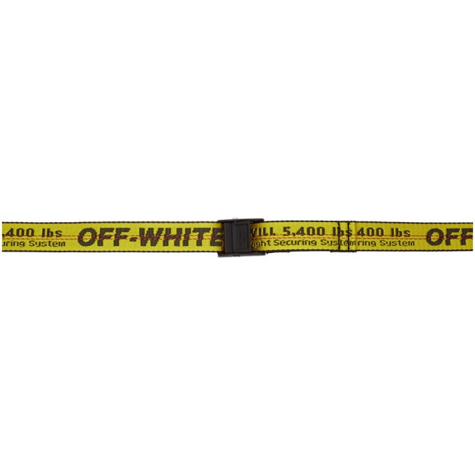 Photo: Off-White Yellow and Black Mini Industrial Belt