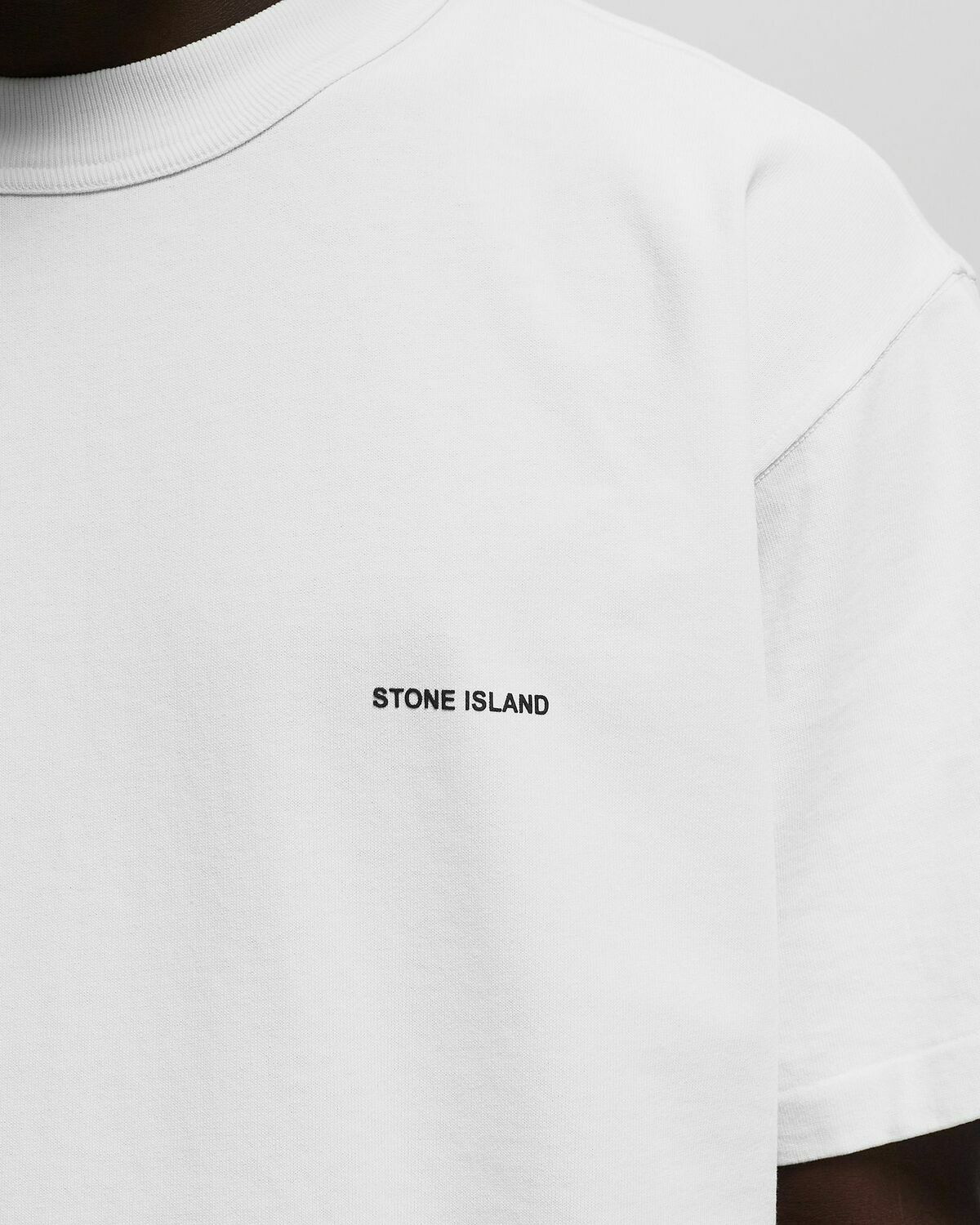 Mens white stone island polo hotsell