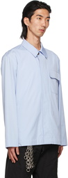 Dries Van Noten Blue Cotton Poplin Shirt