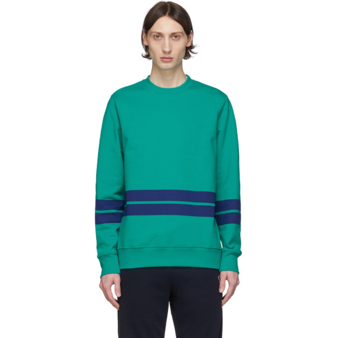 Photo: PS by Paul Smith Green and Navy Striped Sweatshirt