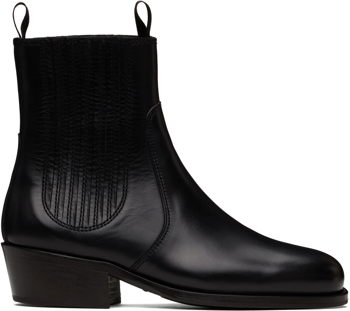 LEMAIRE Black Leather Chelsea Boots Lemaire