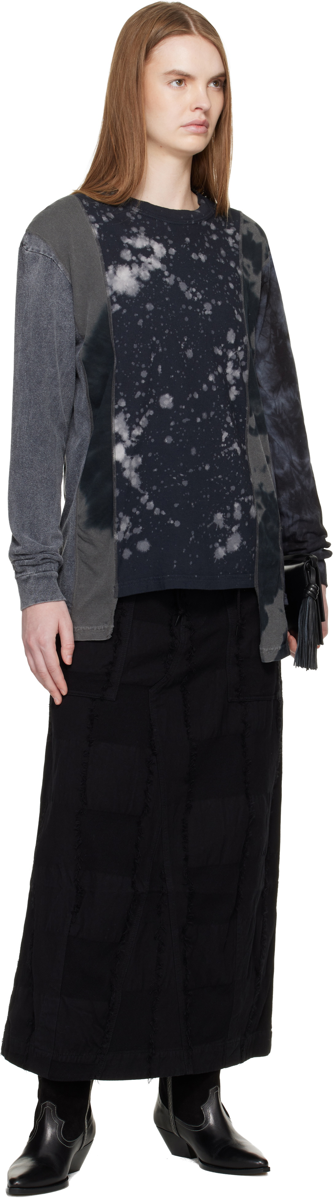 NEEDLES Black Mishmash 5 Cut L/S T-shirt