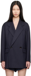 Bottega Veneta Navy Belted Blazer