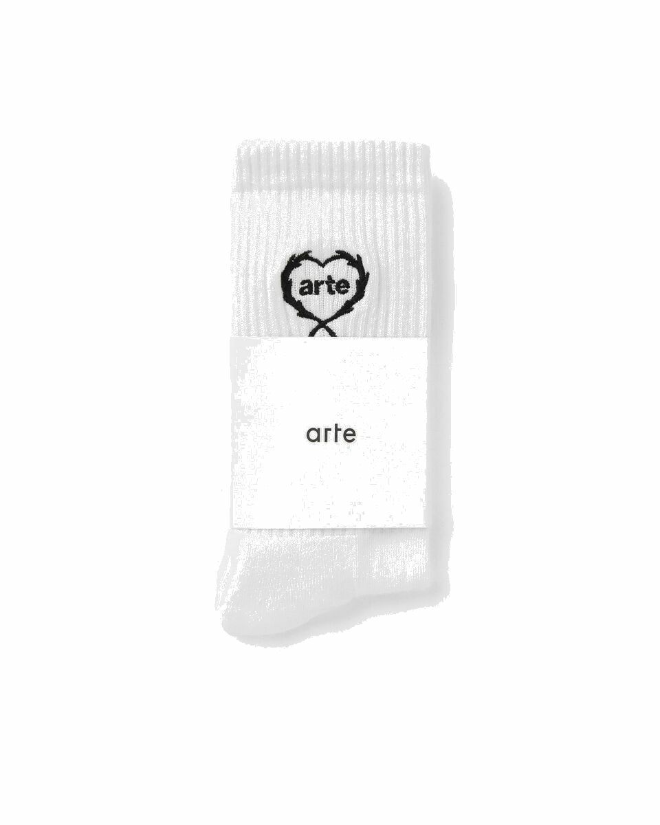 Photo: Arte Antwerp Arte Leaves Socks White - Mens - Socks