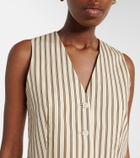 Max Mara Fauno striped cotton and silk vest