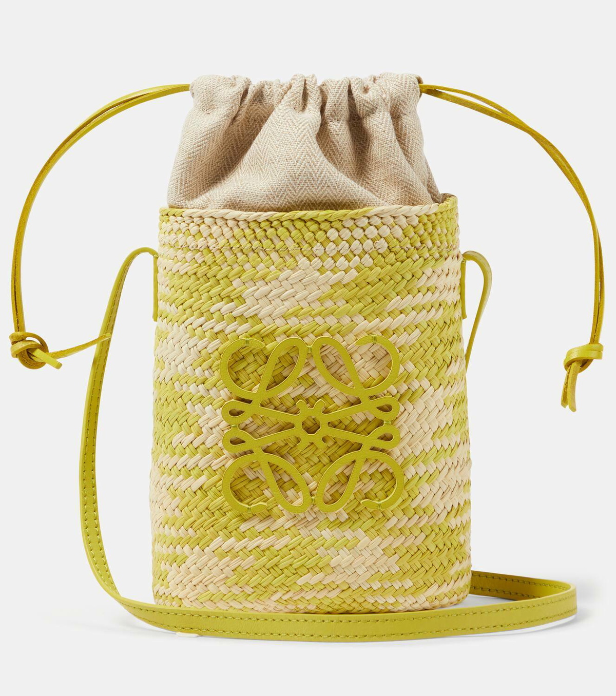 Loewe Square Mini raffia bucket bag Loewe