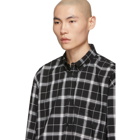 Balenciaga Black Light Check Logo Shirt