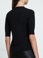 MAX MARA - Full Short-sleeve Knit Crewneck Top