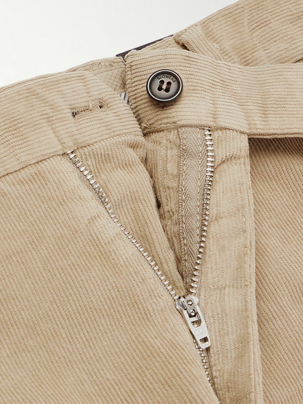 Incotex - Straight-Leg Cotton-Blend Corduroy Trousers - Neutrals
