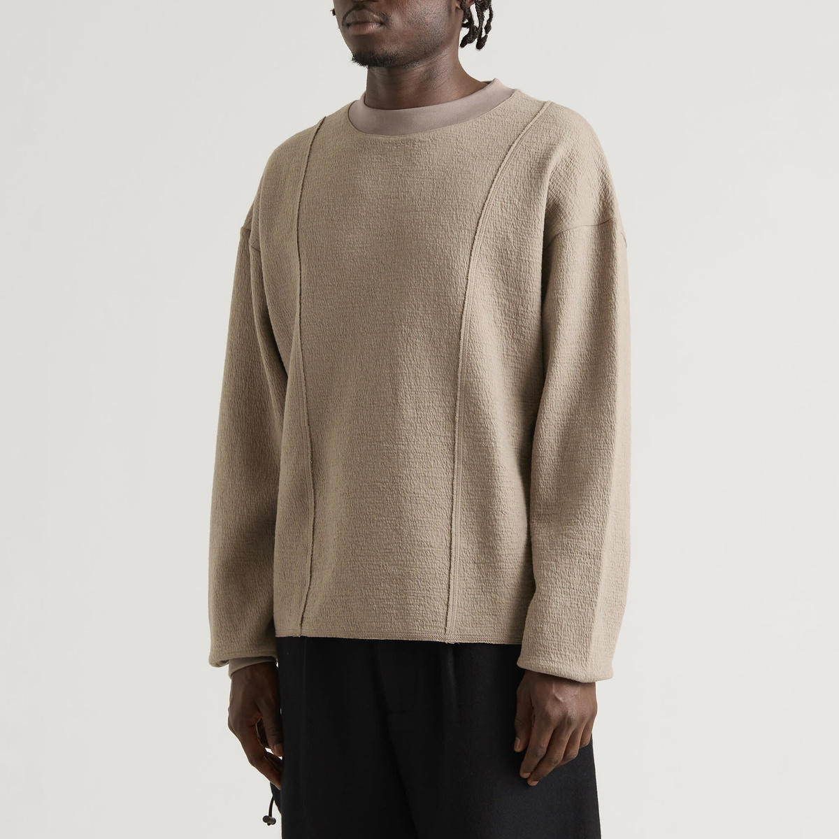 Gander Men's Raw Edge Crewneck Sweatshirt in Beige
