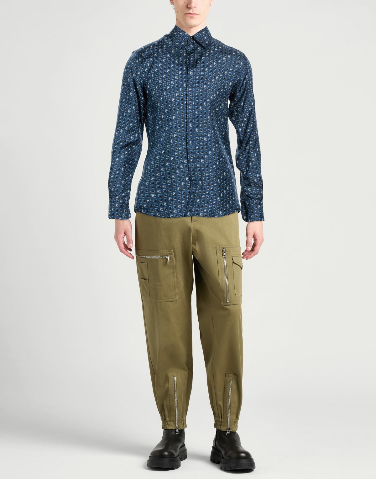 Dolce & gabbana Martini Mens Shirt in Blue