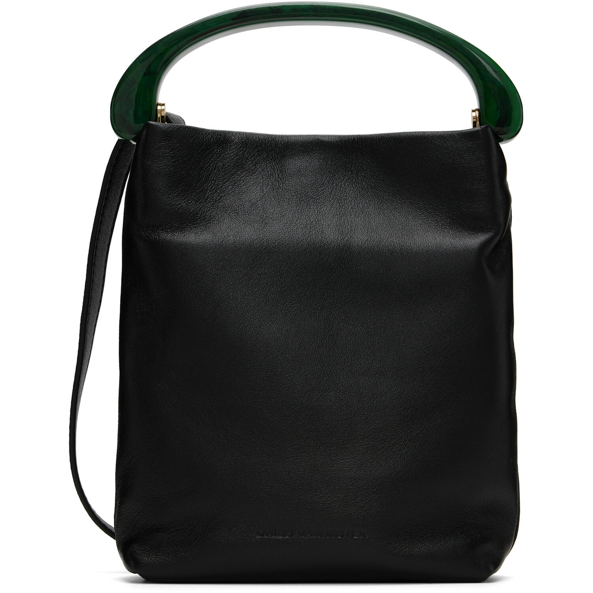 Dries Van Noten Black Chrome Lamb Leather Small Bag