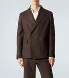 Bode Double-breasted linen blazer
