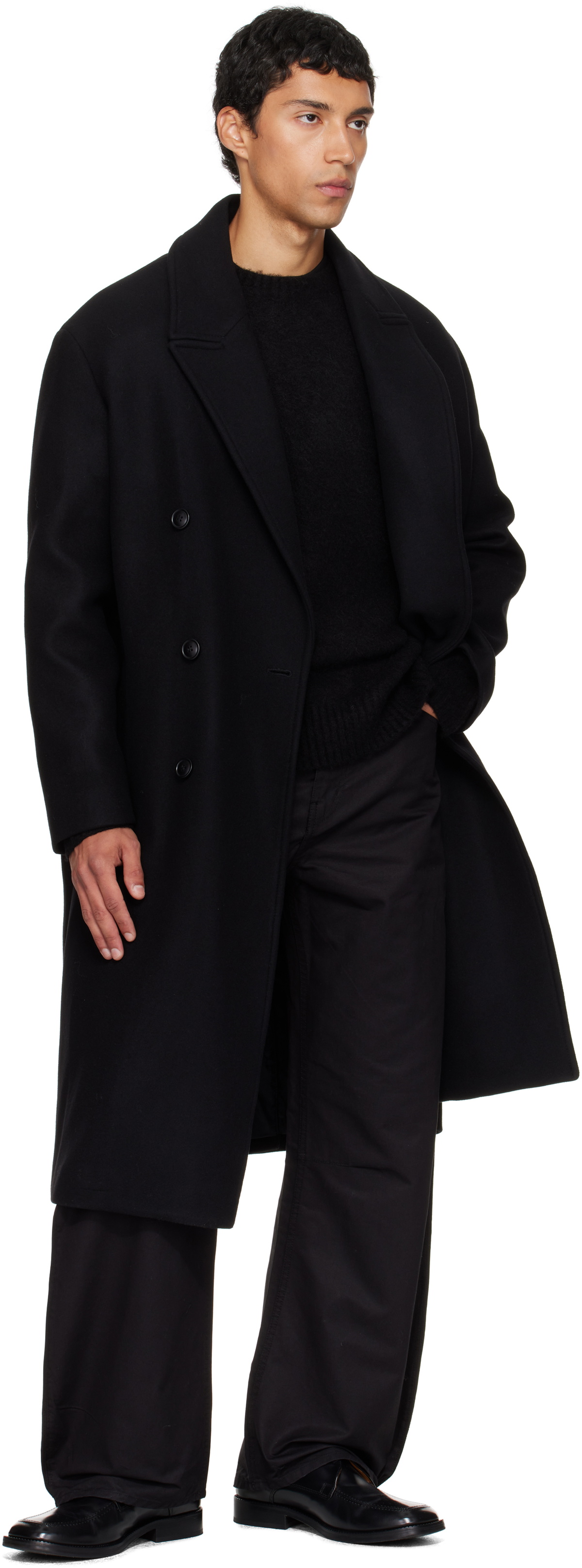 COOR Black MTR Over-Fit Double Long Coat COOR
