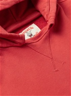BIRDWELL - Cayucos Loopback Cotton-Jersey Hoodie - Red