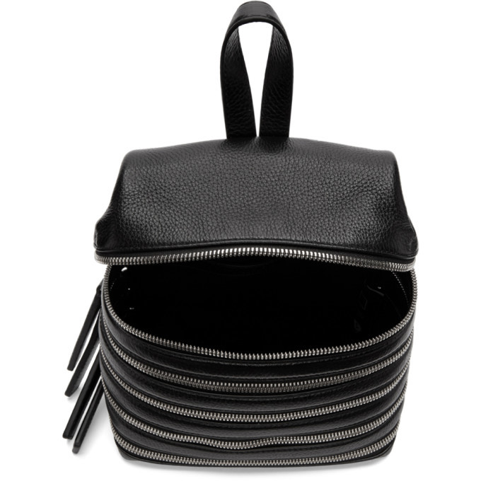 Kara Small Zip-detailed Textured-leather Backpack KARA Leather Backpack - Black Backpacks, Handbags  main image 4