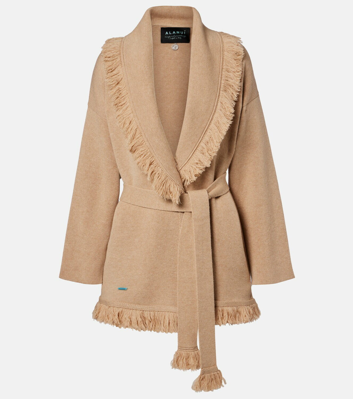 Alanui Finest fringed cashmere and cotton cardigan