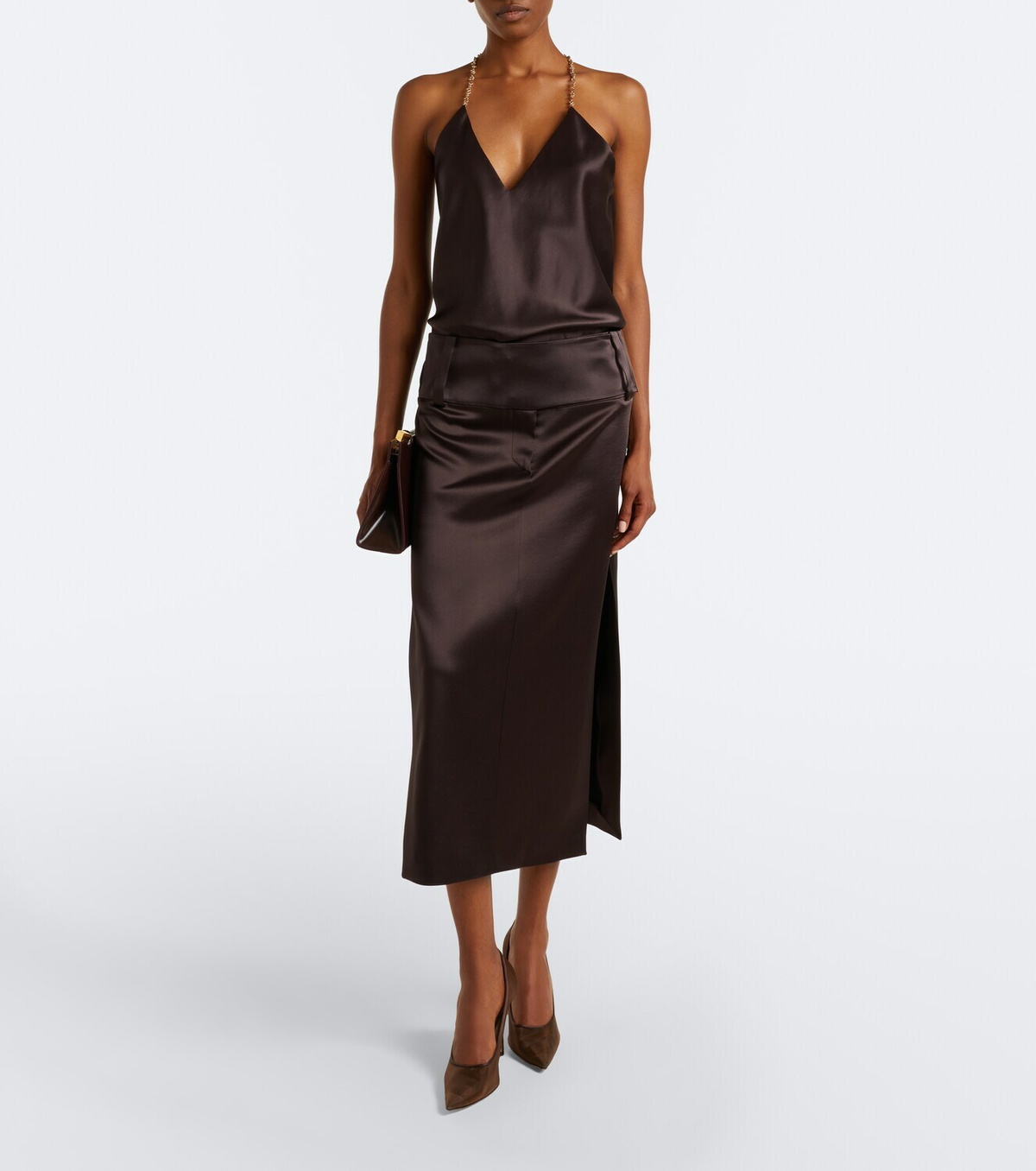 Sportmax Satin halterneck top