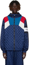 Tommy Jeans Navy Checkerboard Track Jacket