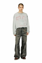 Diesel Sheer chiffon top with concert graphics - T-Shirts Mens in Grey