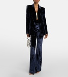 Galvan Sculpted velvet blazer