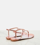 Aquazzura Tequila embellished leather thong sandals