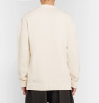 Loewe - Logo-Embroidered Cotton Sweater - Ecru