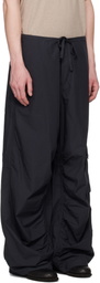 HOPE Black Loose Drawstring Collapse Cargo Pants