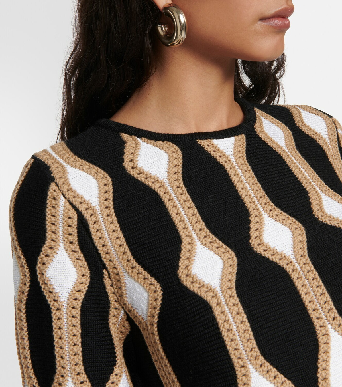 Chloé Intarsia wool and silk sweater