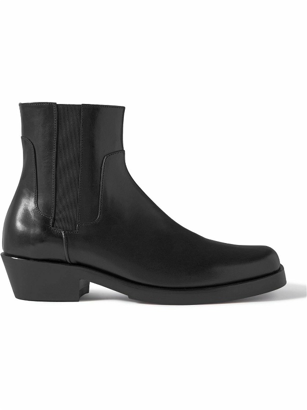 Photo: Raf Simons - Leather Western Boots - Black