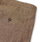 Ermenegildo Zegna - Tapered Linen Suit Trousers - Neutrals