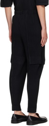 HOMME PLISSÉ ISSEY MIYAKE Black Elasticized Cargo Pants