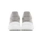 Alexander McQueen Silver and White Tiny Dancer Oversized Runner Sneakers