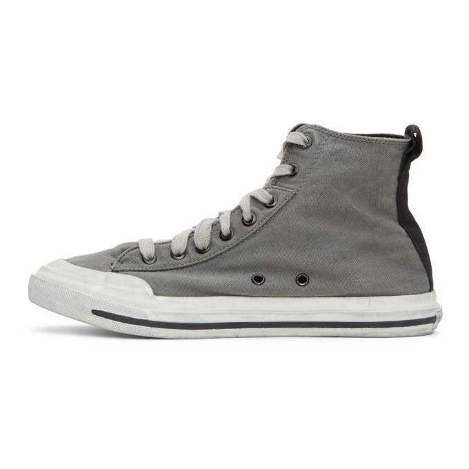 Diesel Grey S-Astico Mid Sneakers Diesel