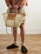 Jacquemus - Leather-Trimmed Raffia Tote Bag