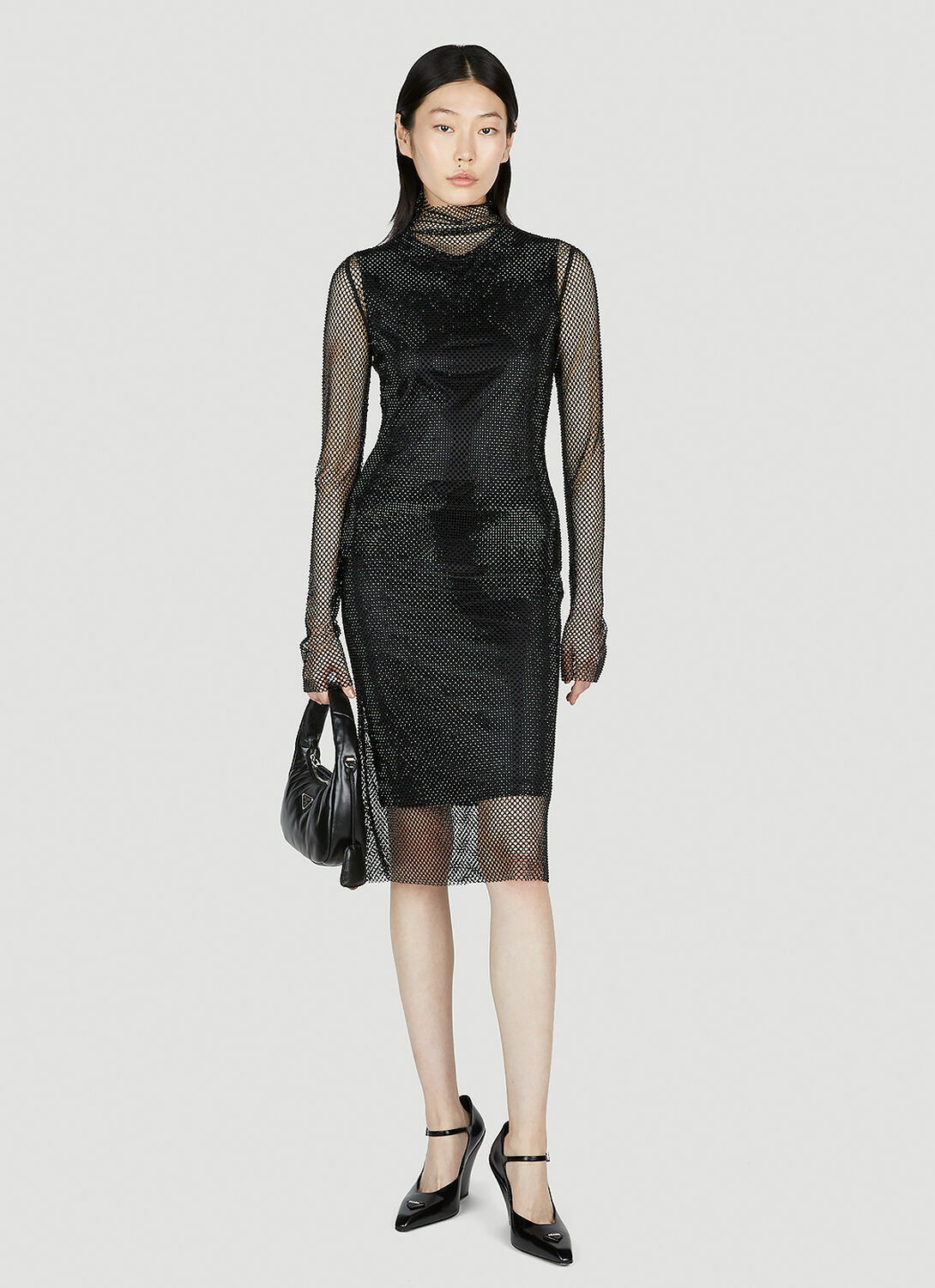 Sportmax Noemi Rhinestone Mesh Top