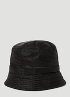 Logo Print Bucket Hat in Black