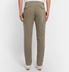 James Perse - Slim-Fit Garment-Dyed Linen and Cotton-Blend Cargo Trousers - Men - Green