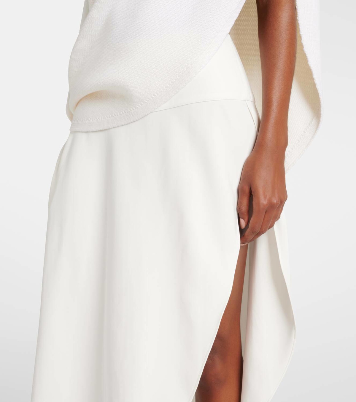 Alaïa Asymmetric midi skirt ALAÏA